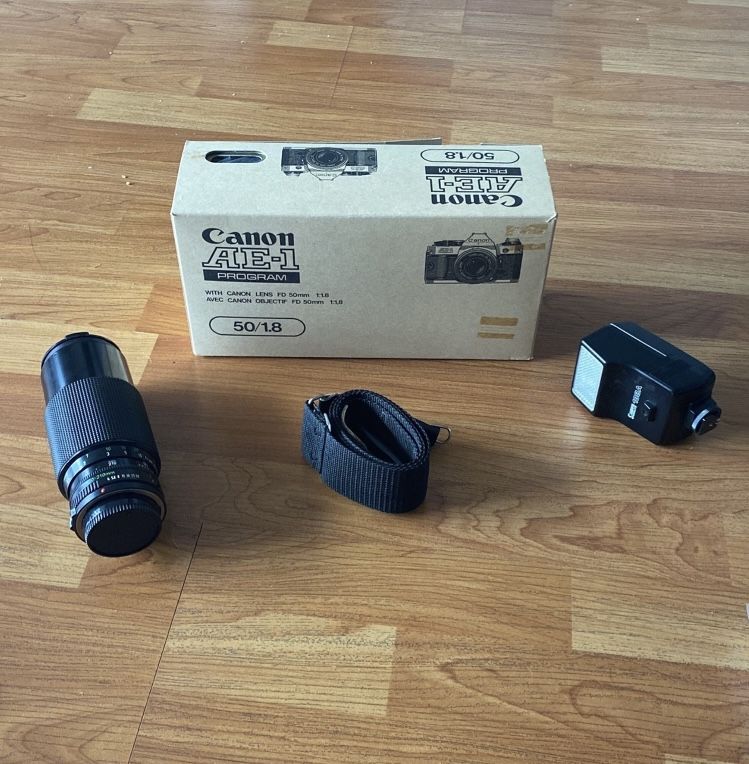 Canon AE-1 Program Camera With Accessories
