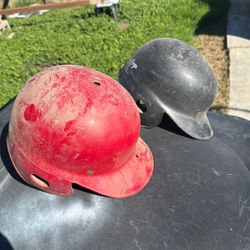 Two Baseball Helmets