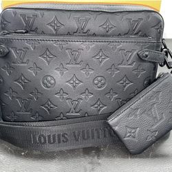 LV Black Embossed Messenger