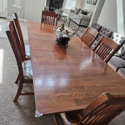 Wood Dining Room table and chairs 