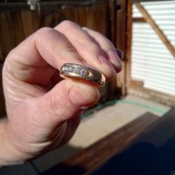 14k Mens Gold Ring With Diamonds Paid 3000