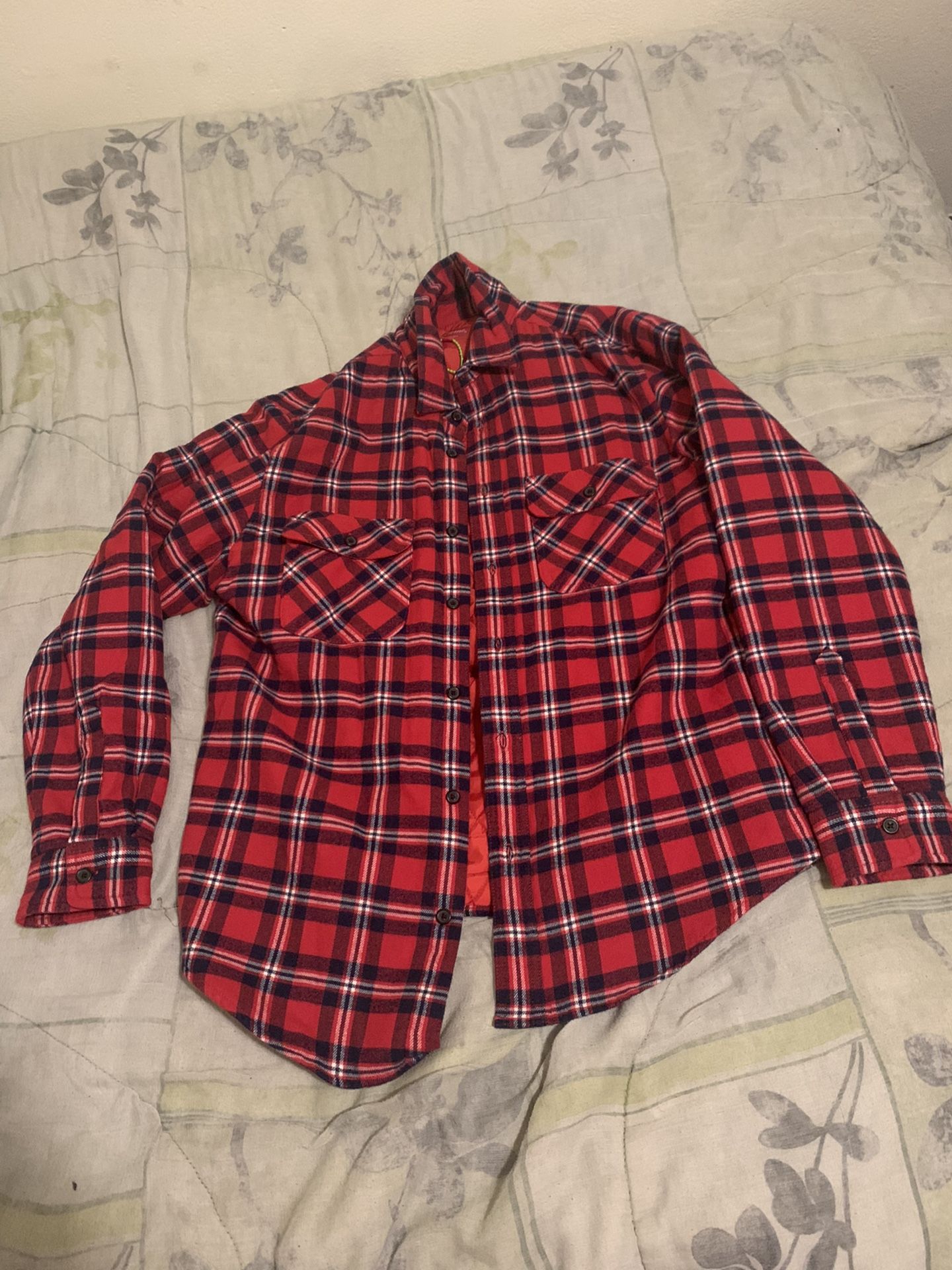 Supreme Arc Logo Flannel Shirt Red Size M New