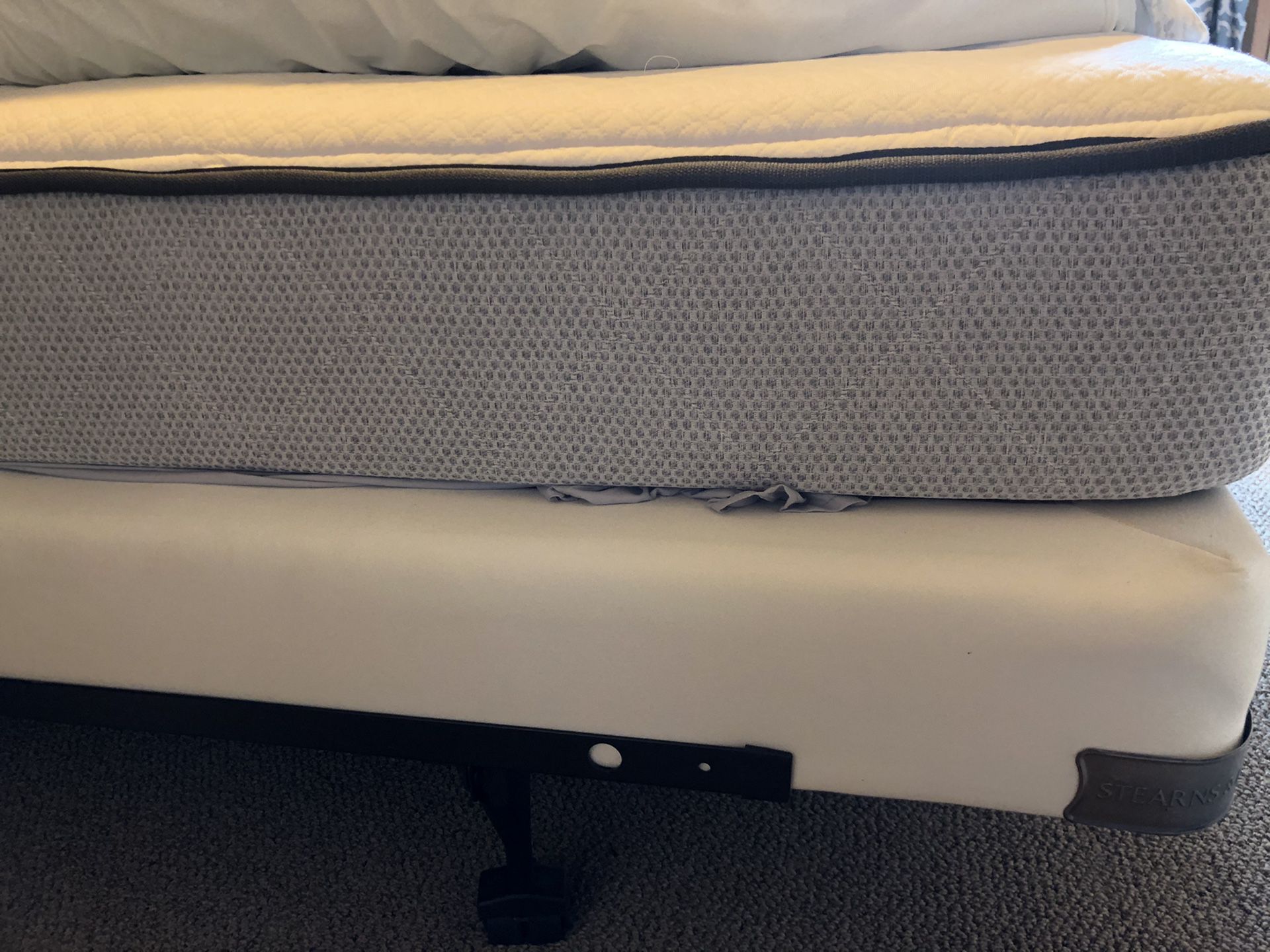 Sealy posturepedic mattress, box spring and metal frame