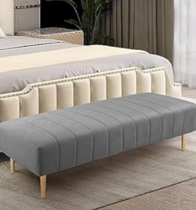 Grey Bedroom Bench