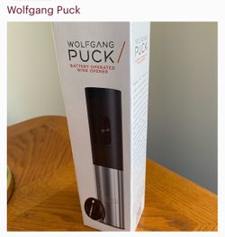 Wolfgang Puck Black & Silver Battery-Operated Wine Opener