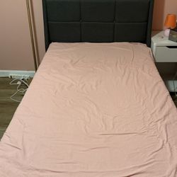 Twin bed with storage and mattress