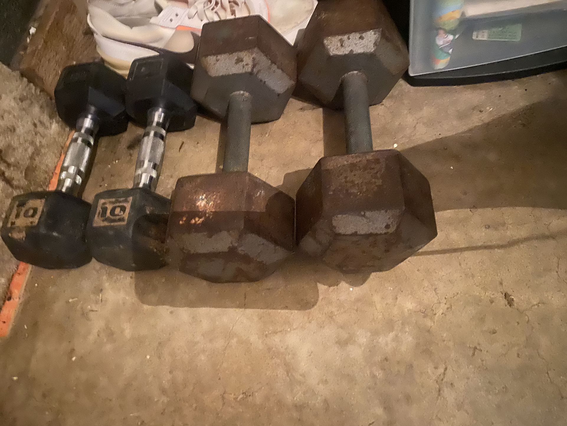 A Set Of 25’s And A Set Of 30lb’s Dumbbells 85 OBO 