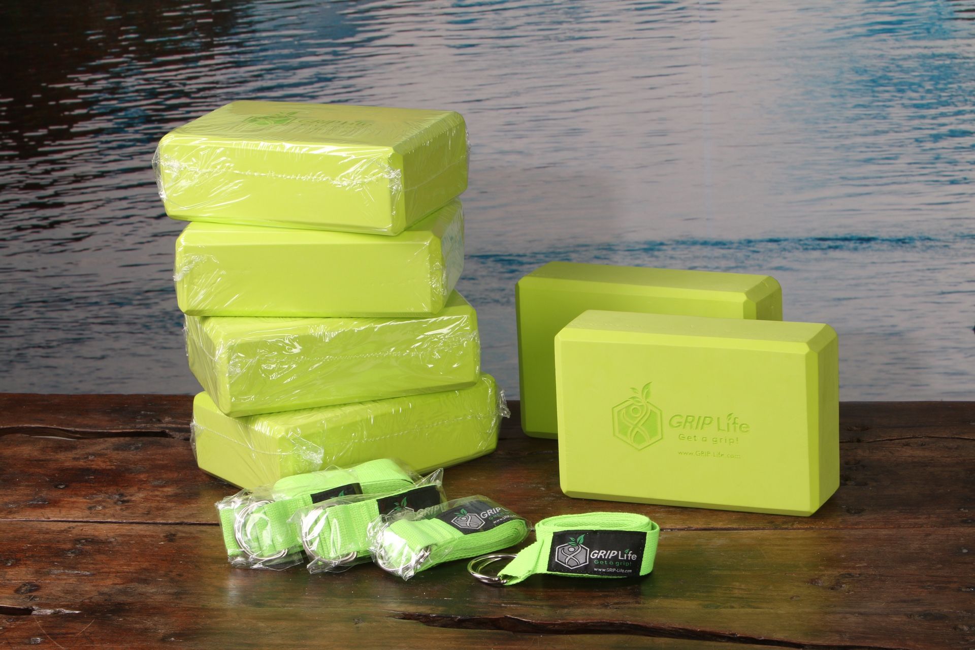 20 Yoga blocks Bundle + BONUS stretching Straps