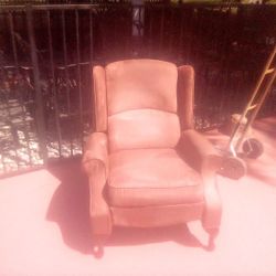 Matching Brown Suede Recliner Chairs