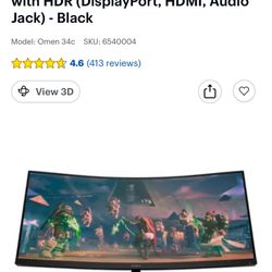 Omen curved Gaming monitor 