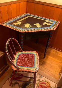 Artistic Corner Desk / Table and Chair