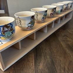 Japanese Katani Seven Lucky Gods Sake Cups