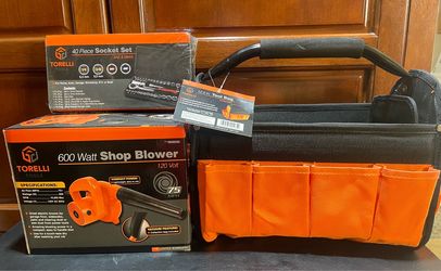Tool Bag, Shop Blower and Socket Set. Awesome Fathers Day gift!