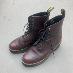 Red Dr. Marten Lace Up Boots Size 8