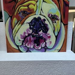 Bulldog canvas Print 