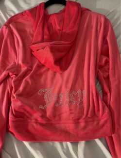 y2k Juicy Couture Pink Velour Zip-Up Hoodie