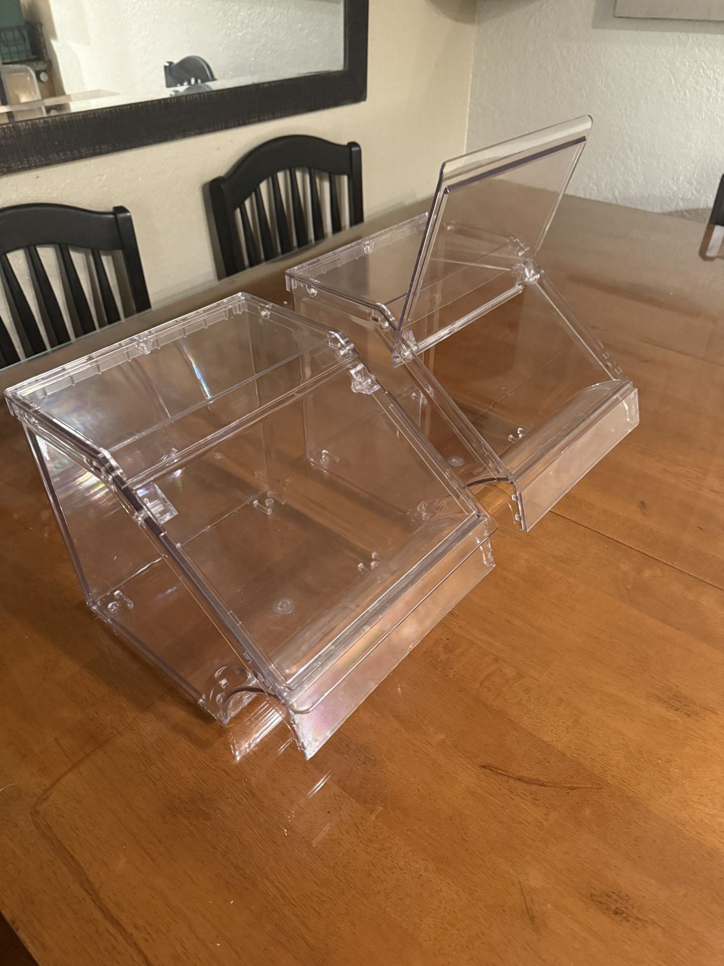 Flip Top Acrylic Bins