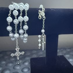 Girls’ Rosary & Bracelet Set – Brand New