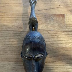 African Face Mask Hand Carving L:15