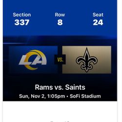 RAMS vs SAINTS 2 Aisle Seats   $65