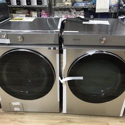 Samsung Bespoke washer and dryer set in Gold