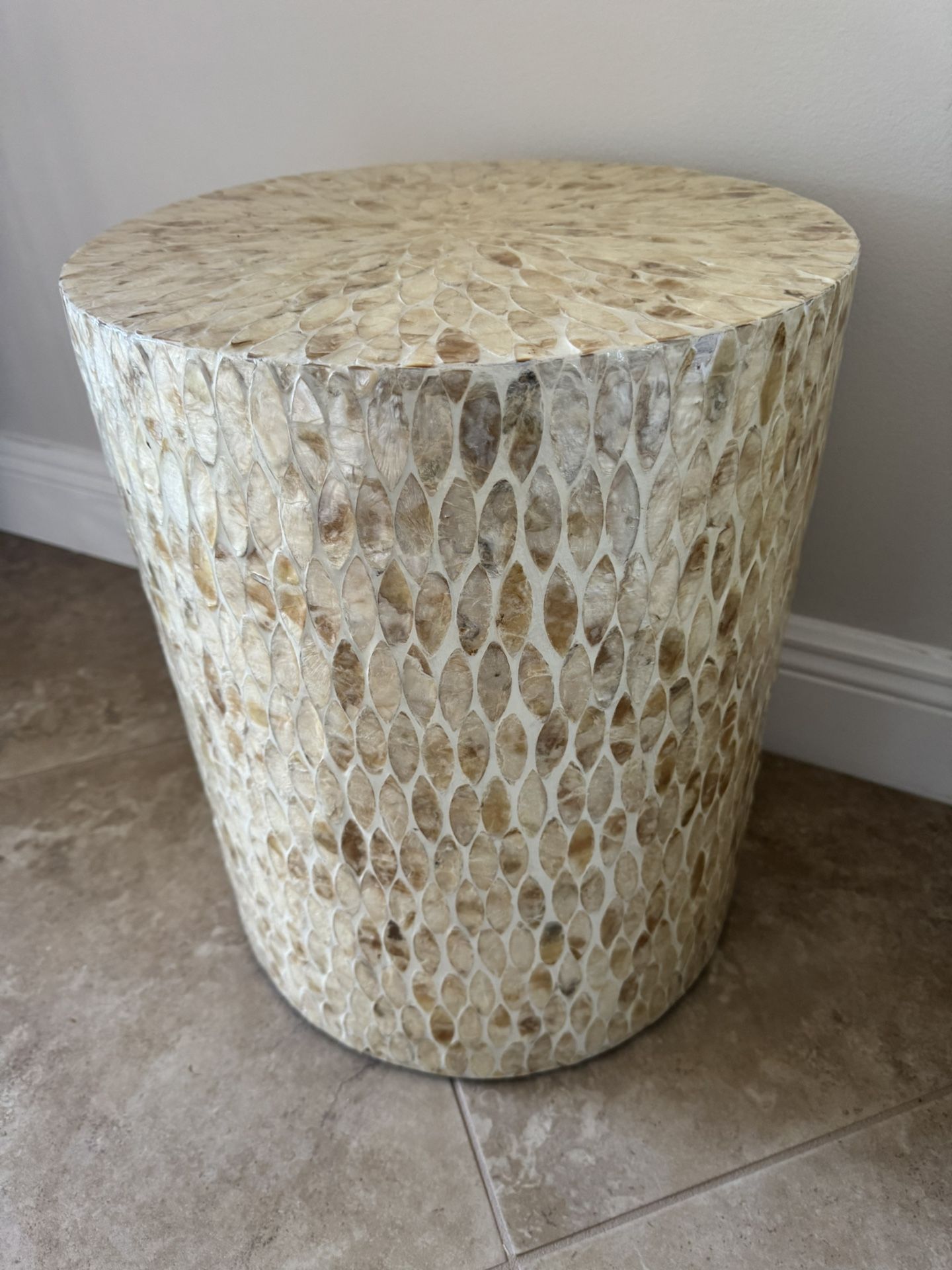Beautiful Side Table, Mother Of Pearl 