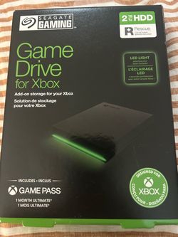 Factory Sealed Game Drive for Xbox - 2 TB.