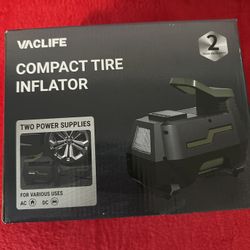Compact tire inflator 