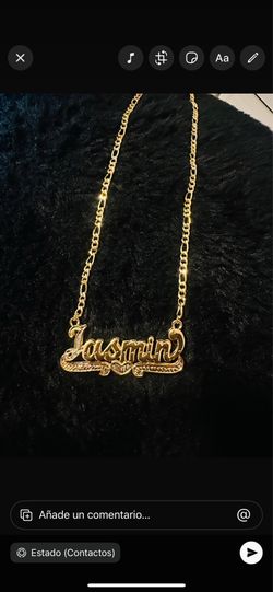 Collar personalizado nombre Jasmin muy brillante