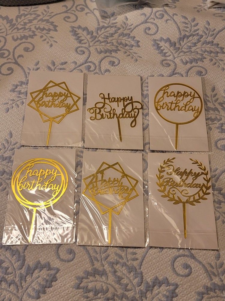 12 Birthday Cake Toppers