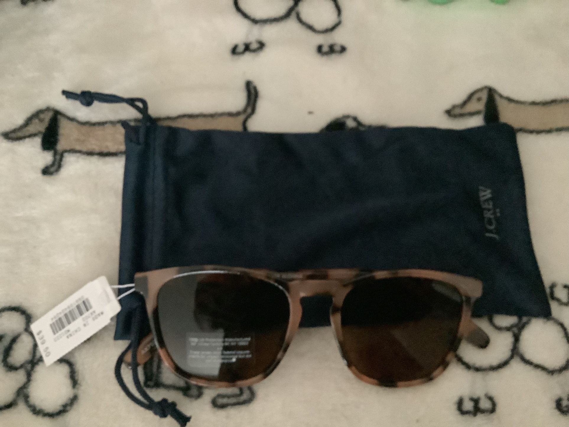 J.Crew Sunglasses Womens Tortoise Shell Brown Square Frame UV Protection**New**