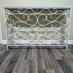 42" Wrought Iron Console Table