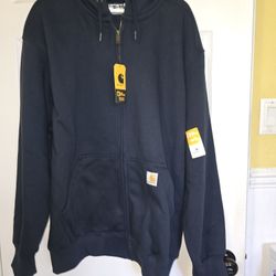 Carhartt Rain Defender Loose Fit Heavyweight Full Zip Sweatshirt 2XL 