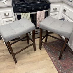 2 Upholstered Bar Stools