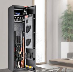 7-8 Rifles Gun Safe, Rifle Safe with Digital Keypad & Lock, Gun Storage Cabinet