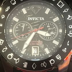 Invicta DC Comics Superman Men's Watch - 50mm, Black, Gunmetal