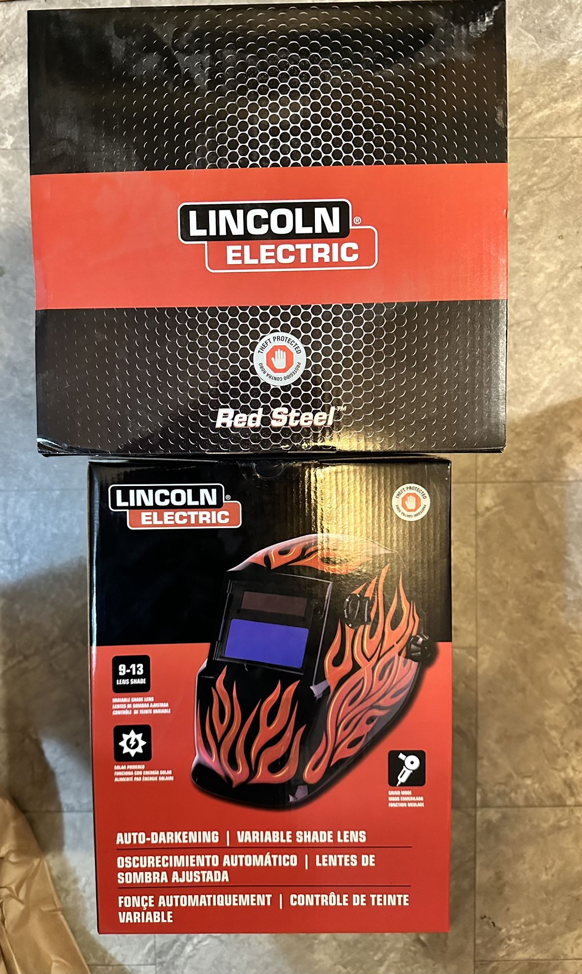 Lincoln Electric Auto Darkening Variable Shade Red Welding Helmet