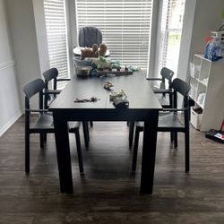 Black Dining Table And Chairs