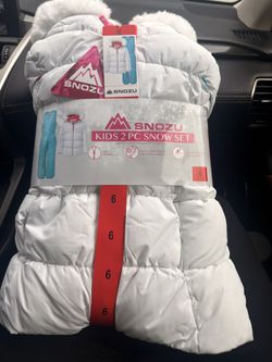 NWT Snozu Kids 2-Piece Snowsuit Set - Size 6 - White/Blue