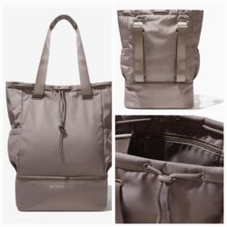 Beyondyoga Convertible Gym Bag BEIGE NWT