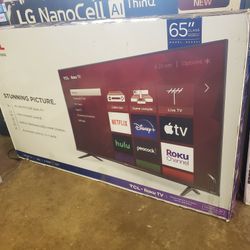 Tv TCL Roku 65", 4k, Smart, Excellent 