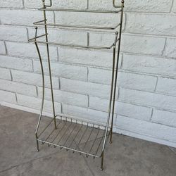 VTG MCM Gold Metal Towel/ Blanket Freestanding Rack