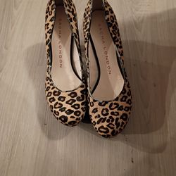 Leopard Print Women's High Heels Shoes 