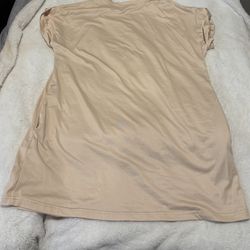 SHEIN Light Tan Short Sleeve Tshirt Dress