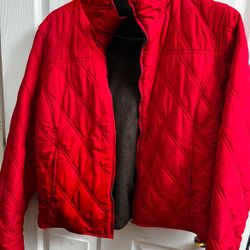 Tommy Hilfiger Red Reversible Winter Jacket 