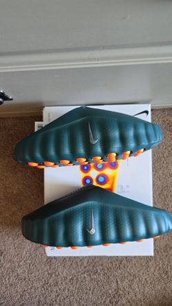 Nike Mind 001 Athletic Slide Pregame Mules Mineral Slate Green 9