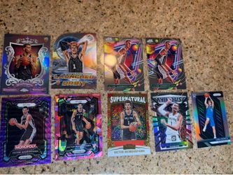 Victor Wembanyama SA SPURS NBA rookie cards Panini Topps Prizm holo silver monopoly Luka Doncic LA Lakers RC card