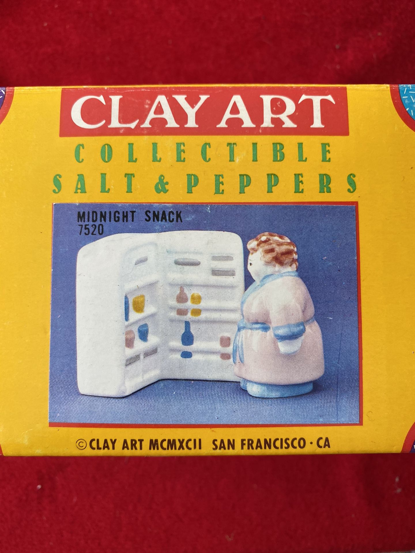 Woman and fridge salt n pepper shakers