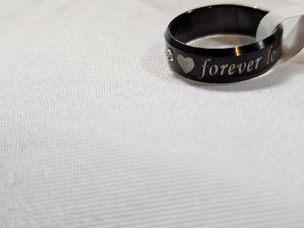 Black Ring Size 16 "Forever Love"