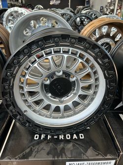 LOCK OFF-ROAD MOJAVE 17x8 6x139 ET 25mm MATTE SILVER/MATTE BLK RING $225 each